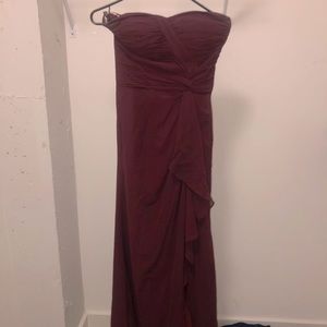 Bill levkoff bridesmaid dress burgundy